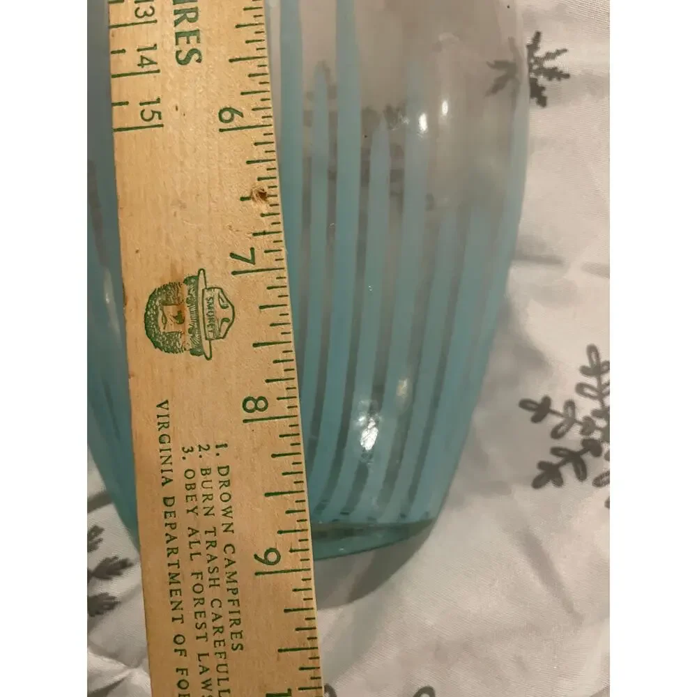 Opalescent Striped Art Glass Vase